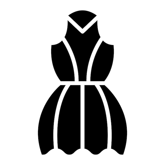 Diseño vectorial de estilo de icono de vestido