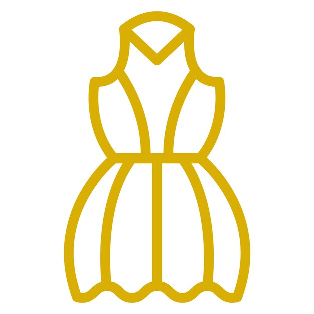 Diseño vectorial de estilo de icono de vestido