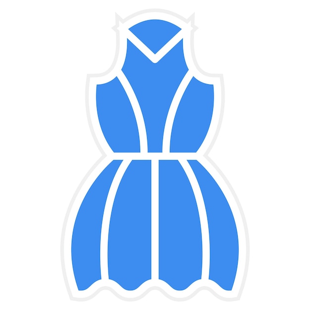 Diseño vectorial de estilo de icono de vestido