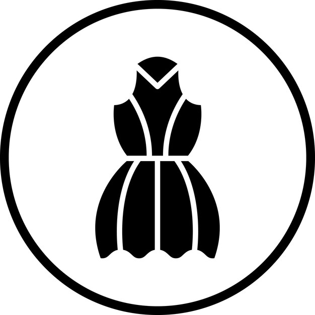 Diseño vectorial de estilo de icono de vestido