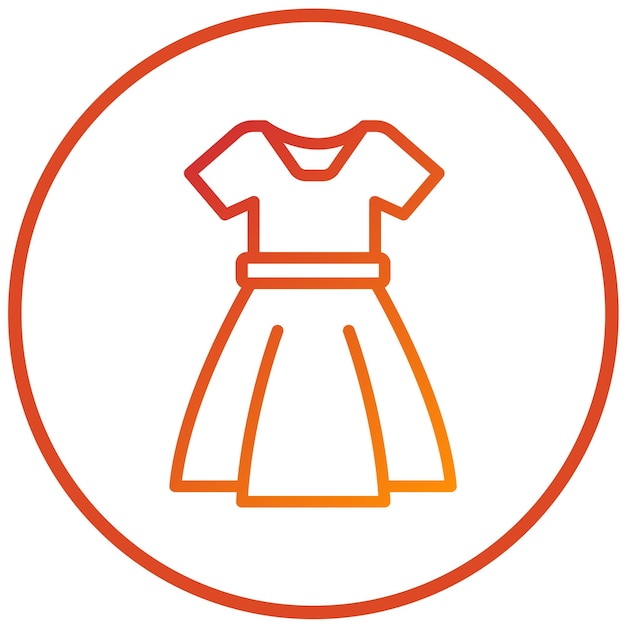 Diseño vectorial de estilo de icono de vestido