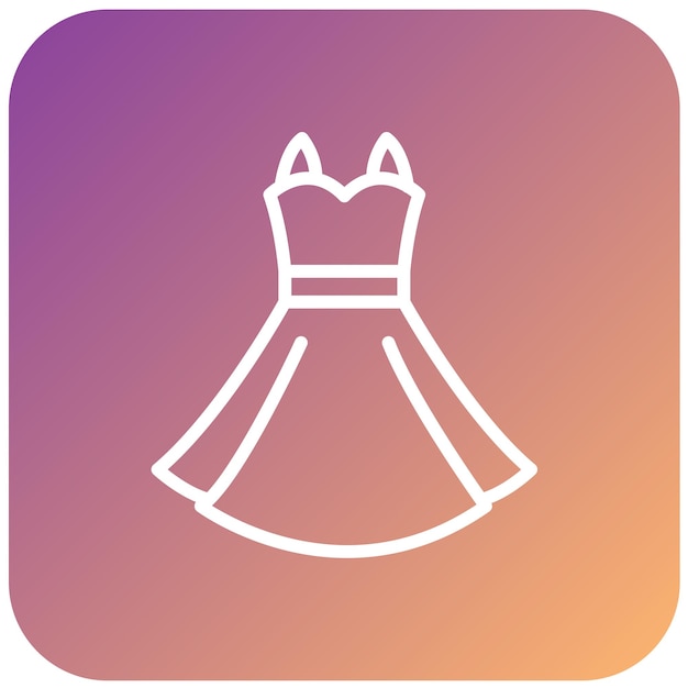 Diseño vectorial de estilo de icono de vestido