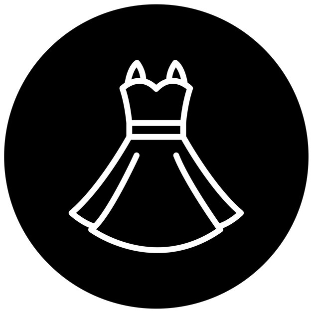 Diseño vectorial de estilo de icono de vestido