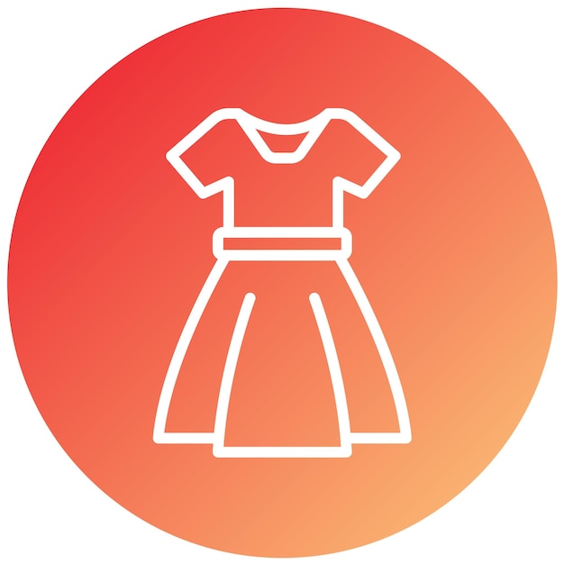 Diseño vectorial de estilo de icono de vestido