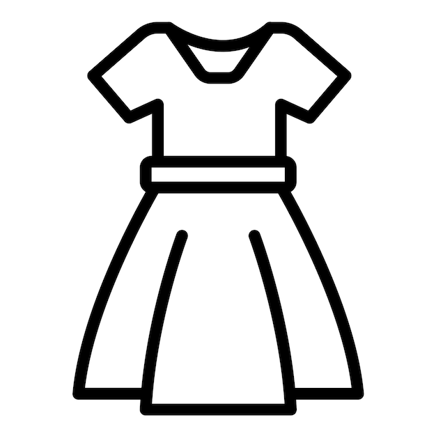 Diseño vectorial de estilo de icono de vestido