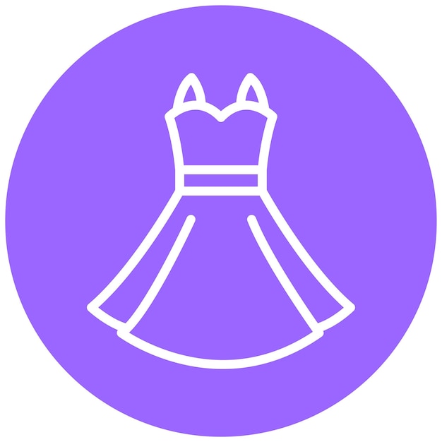 Diseño vectorial de estilo de icono de vestido