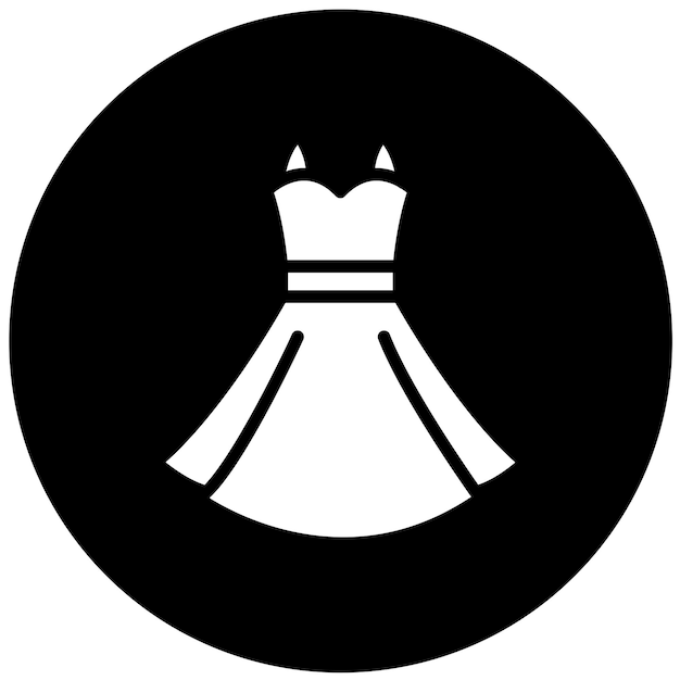 Diseño vectorial de estilo de icono de vestido
