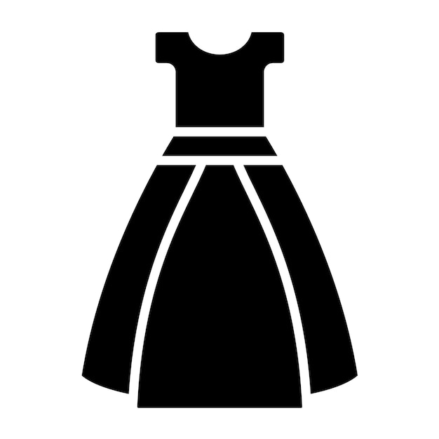 Diseño vectorial de estilo de icono de vestido