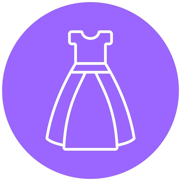 Diseño vectorial de estilo de icono de vestido