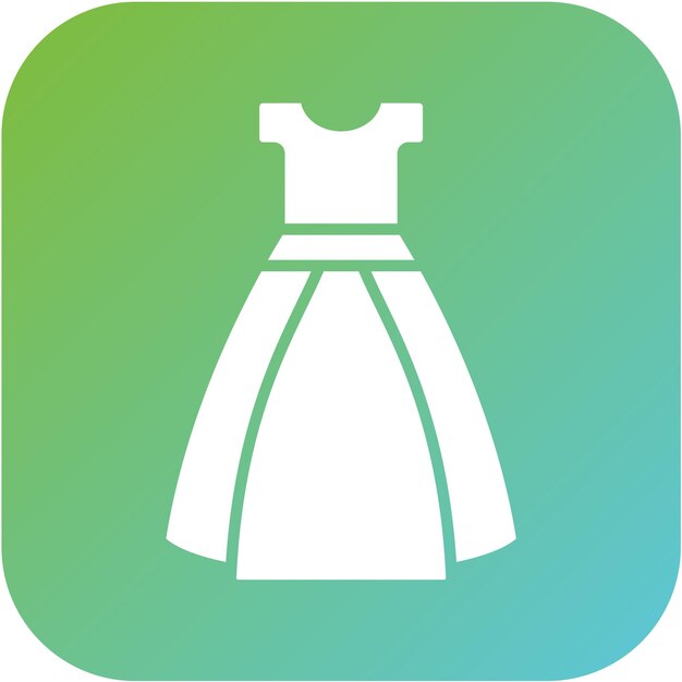 Diseño vectorial de estilo de icono de vestido