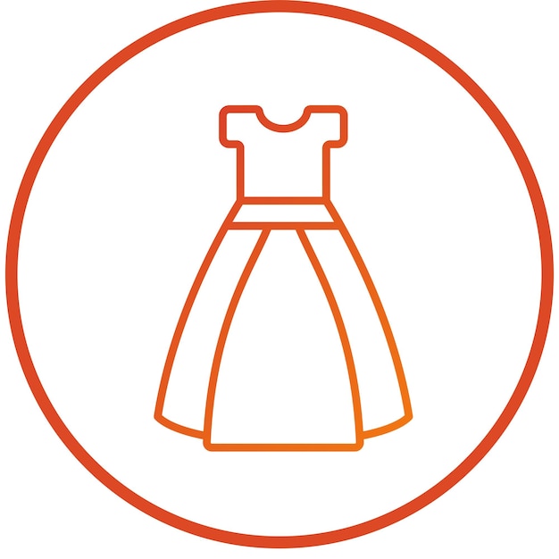 Diseño vectorial de estilo de icono de vestido