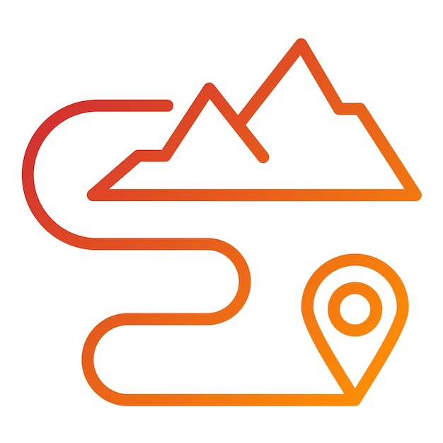 Diseño vectorial estilo de icono de viaje de bienestar