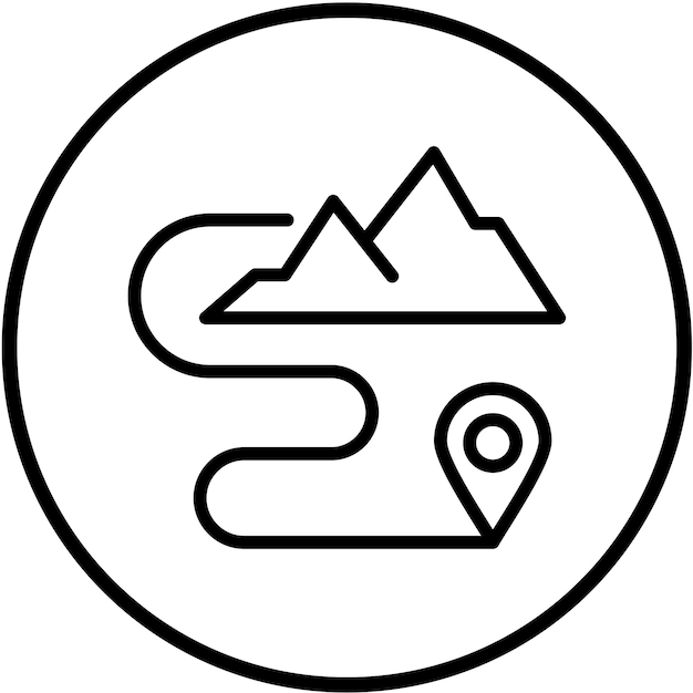 Diseño vectorial estilo de icono de viaje de bienestar