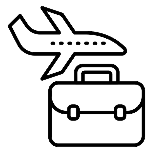 Diseño vectorial Estilo de icono de viajes de negocios