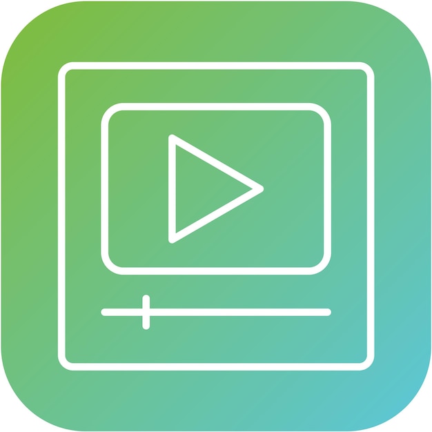 Diseño vectorial de estilo de icono de video