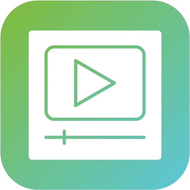 Diseño vectorial de estilo de icono de video