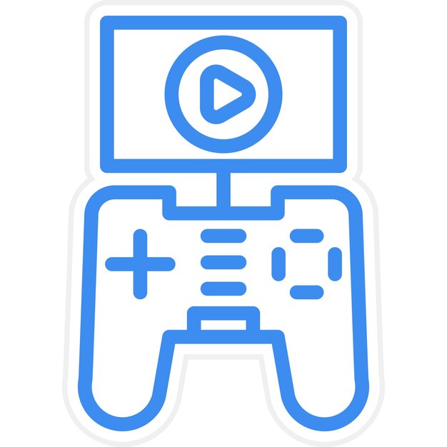 Diseño vectorial de estilo de icono de videojuego