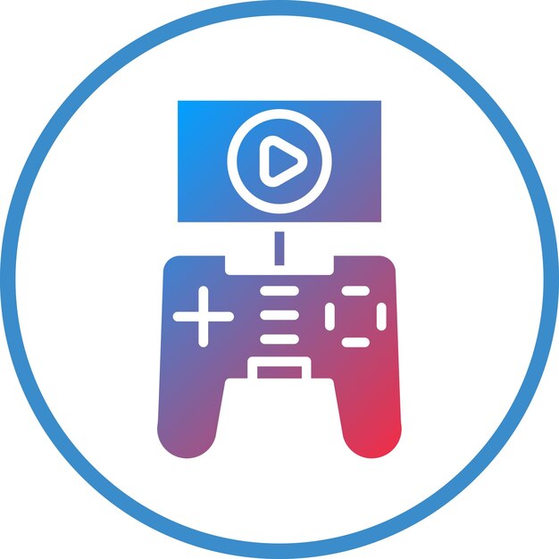 Diseño vectorial de estilo de icono de videojuego