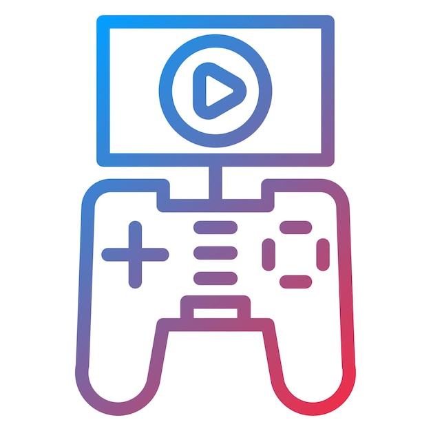 Diseño vectorial de estilo de icono de videojuego
