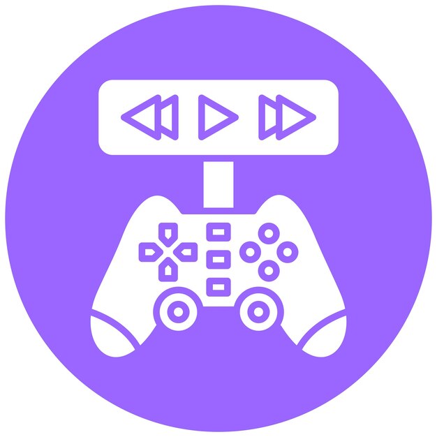 Diseño vectorial de estilo de icono de videojuego