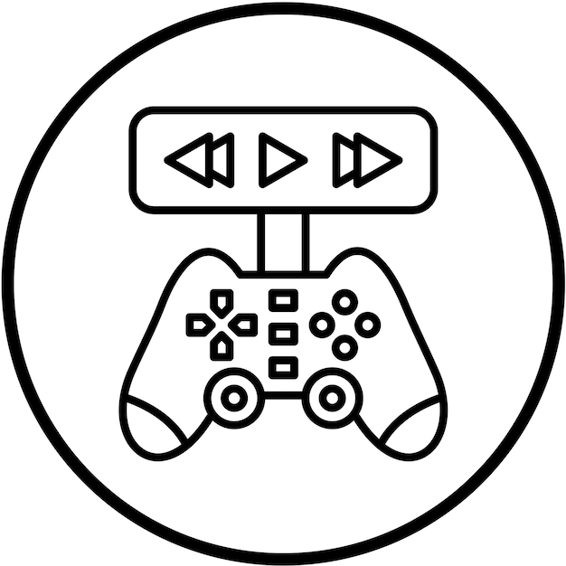 Diseño vectorial de estilo de icono de videojuego