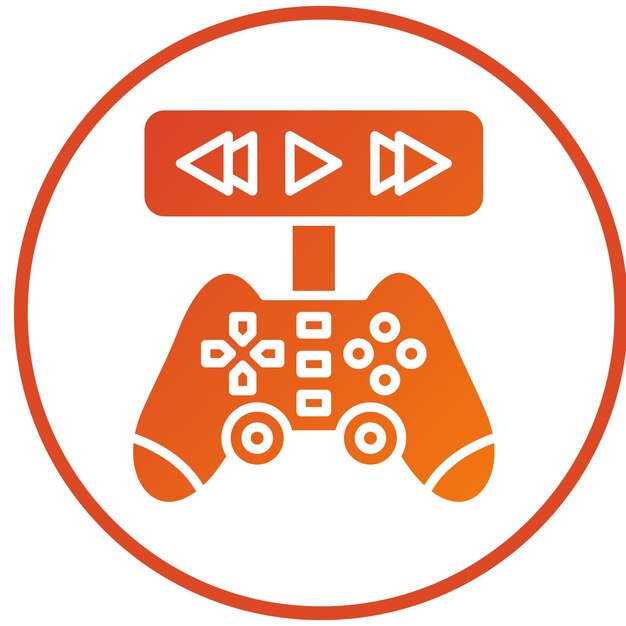 Diseño vectorial de estilo de icono de videojuego