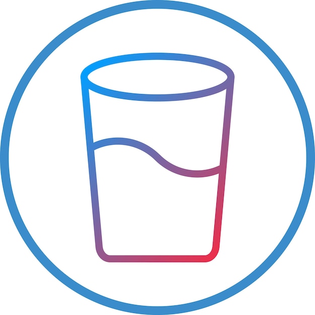 Diseño vectorial de estilo de icono de vidrio acuático