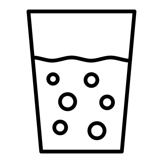 Diseño vectorial de estilo de icono de vidrio acuático