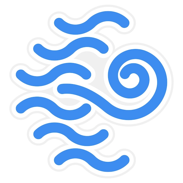 Diseño vectorial Estilo del icono del viento
