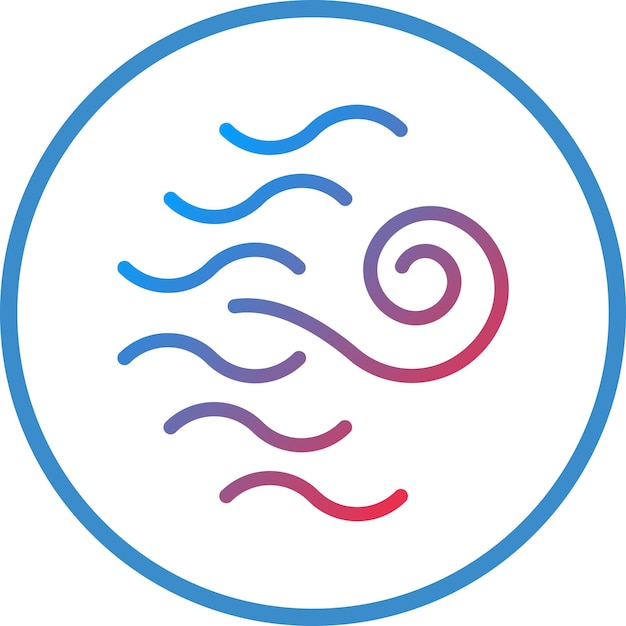Diseño vectorial Estilo del icono del viento