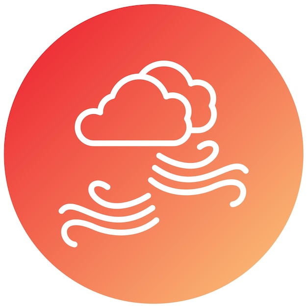 Diseño vectorial Estilo del icono del viento