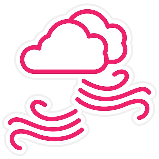 Diseño vectorial Estilo del icono del viento