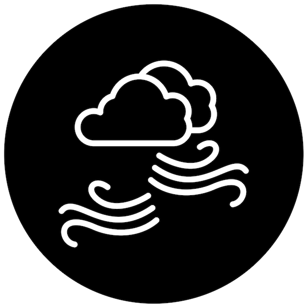 Diseño vectorial Estilo del icono del viento