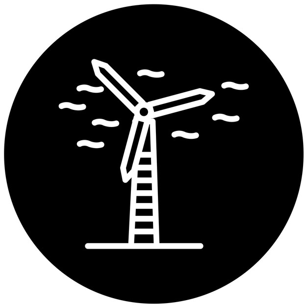 Diseño vectorial Estilo del icono del viento