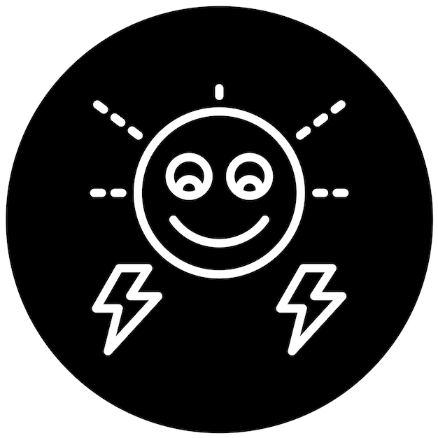 Diseño vectorial Estilo de icono de vigor vibrante