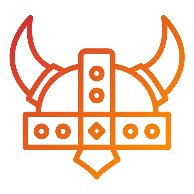 Diseño vectorial estilo icono vikingo