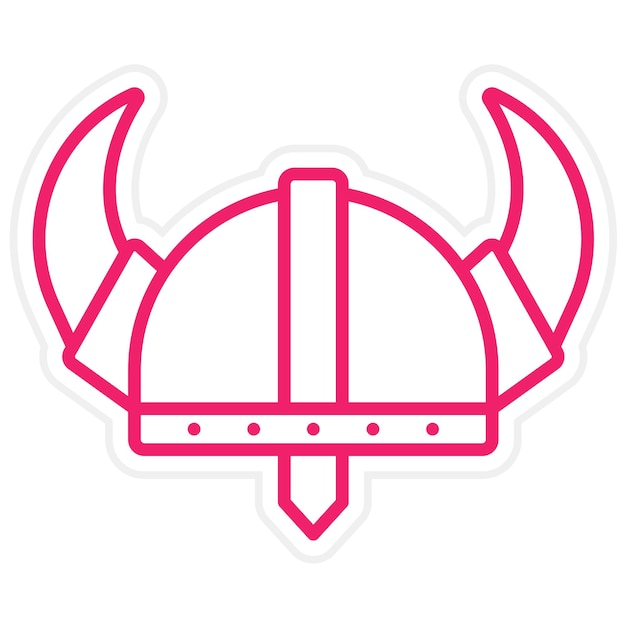 Diseño vectorial estilo icono vikingo