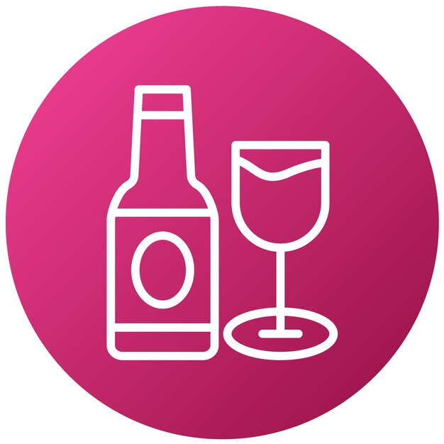 Diseño vectorial Estilo de icono de vino libre