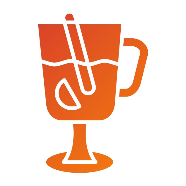 Diseño vectorial de estilo de icono de vino molido