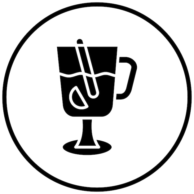 Diseño vectorial de estilo de icono de vino molido