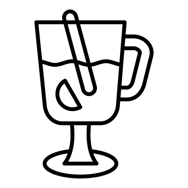 Diseño vectorial de estilo de icono de vino molido