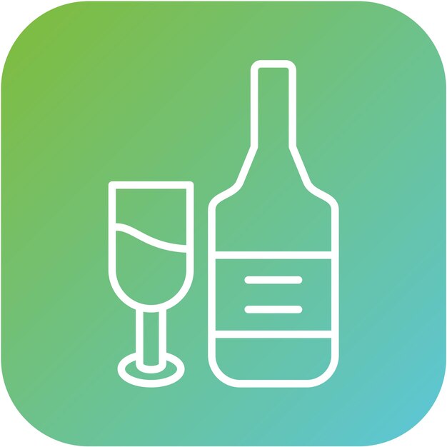 Diseño vectorial de estilo de icono de vino rojo