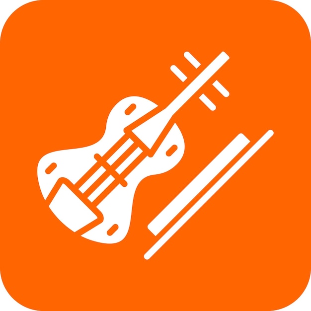 Diseño vectorial estilo del icono del violín