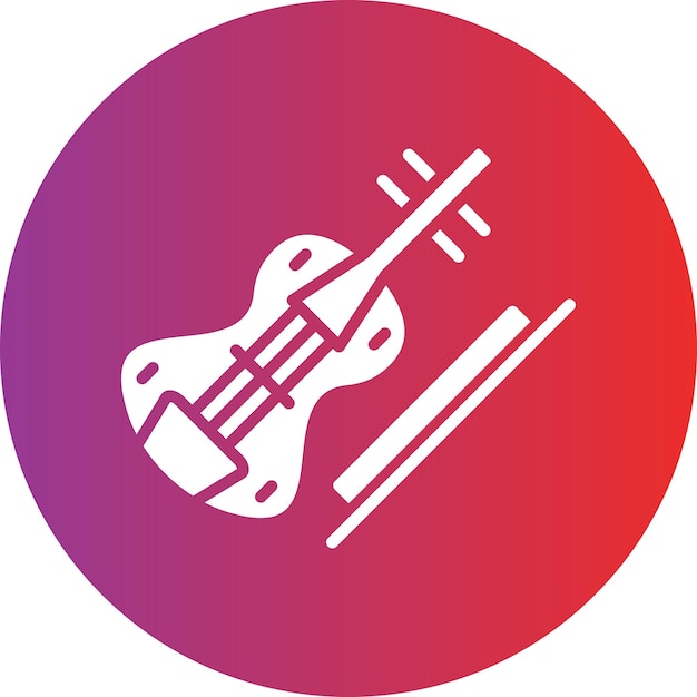 Vector diseño vectorial estilo del icono del violín