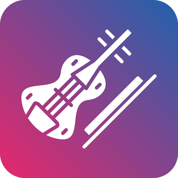 Diseño vectorial Estilo del icono del violín
