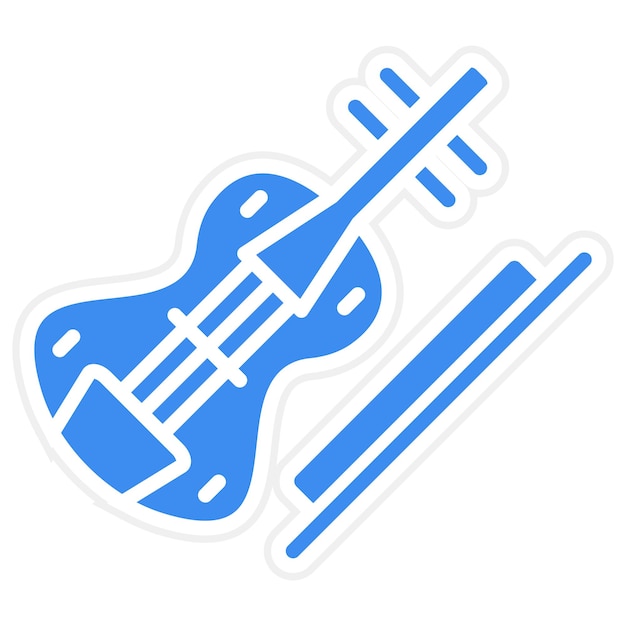 Diseño vectorial Estilo del icono del violín