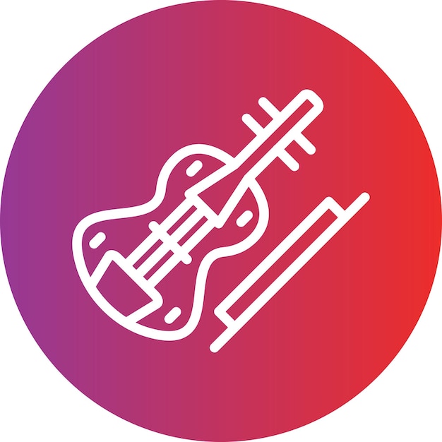 Diseño vectorial Estilo del icono del violín