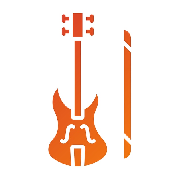 Diseño vectorial Estilo del icono del violín