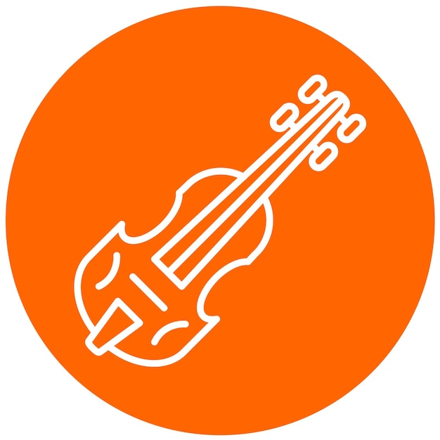 Diseño vectorial estilo del icono del violín