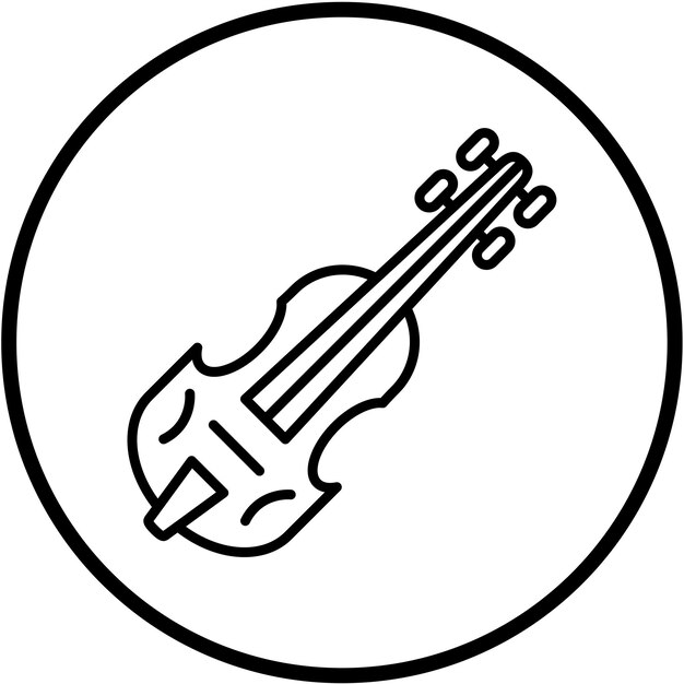 Diseño vectorial Estilo del icono del violín
